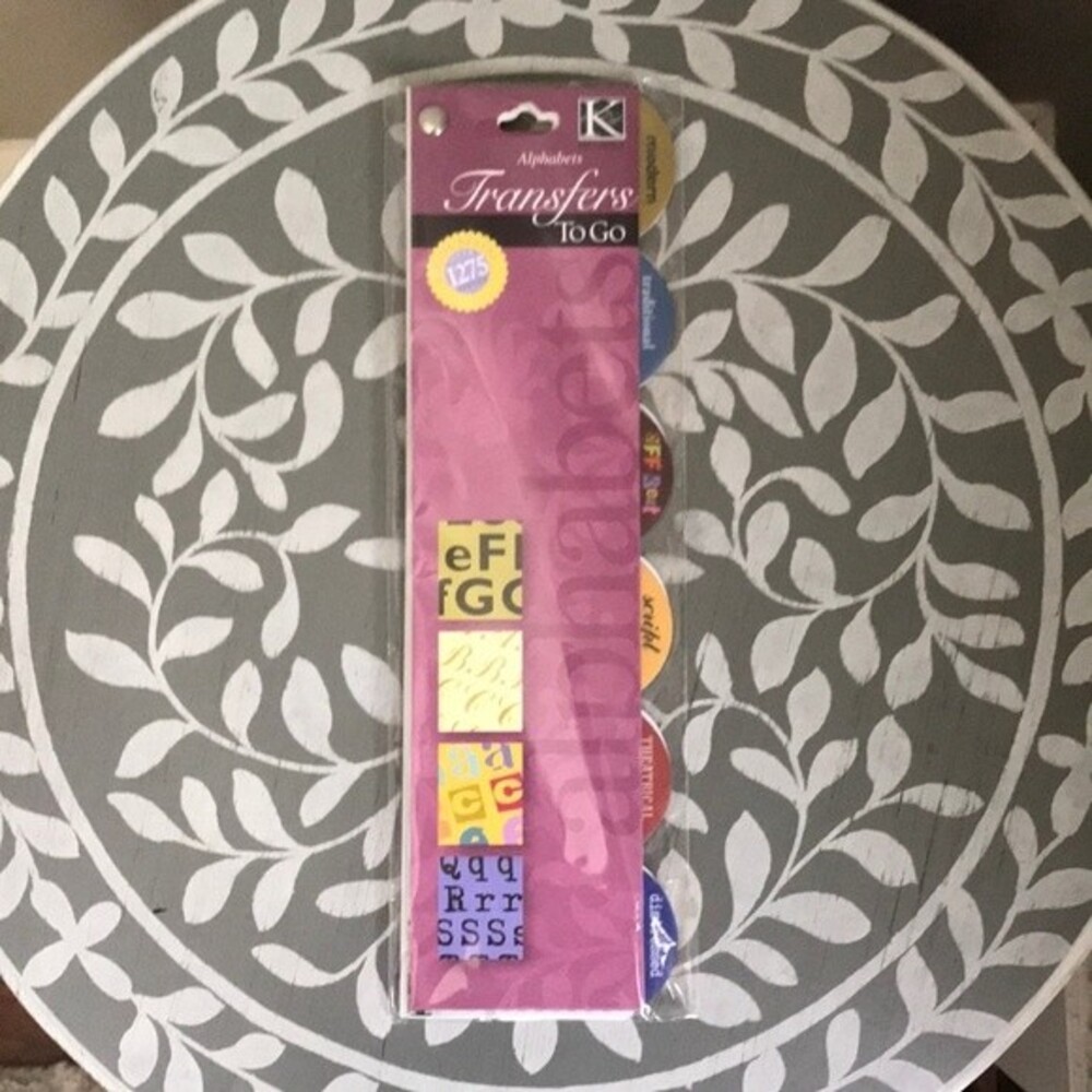 Rub On Transfers To Go Alphabets K&Company NWT
